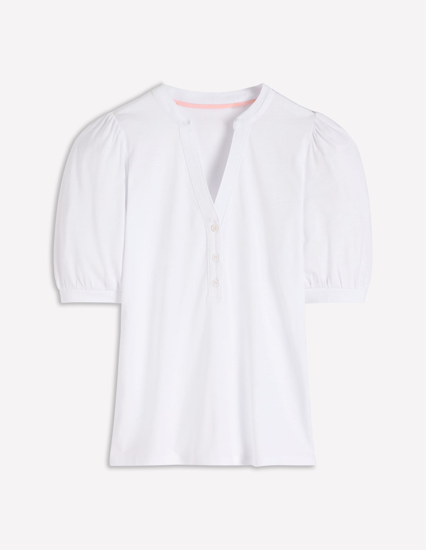 Supersoft Short Sleeve Henley-White