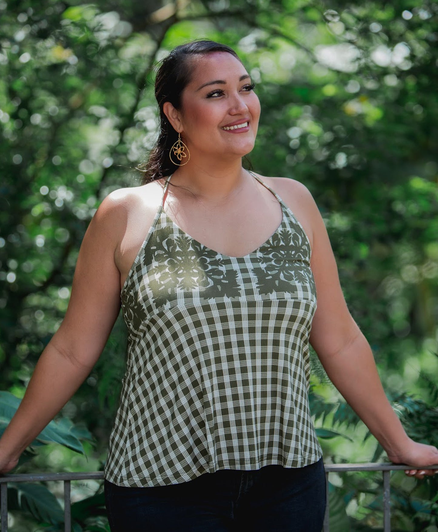 Palaka Kuiki Hoku Halter Top Olive
