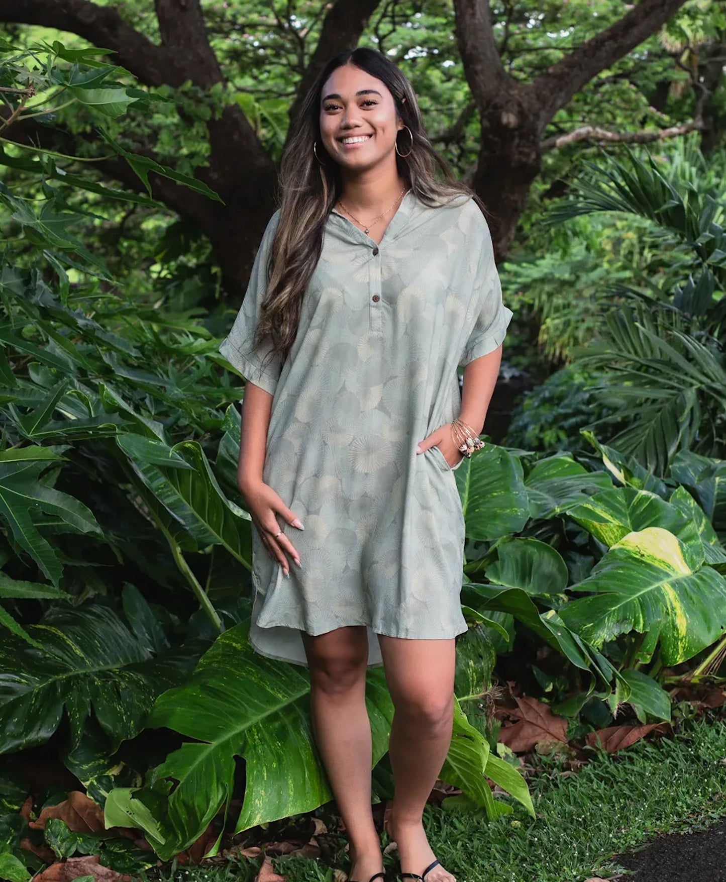 Opihi Malie Dress Limu Green