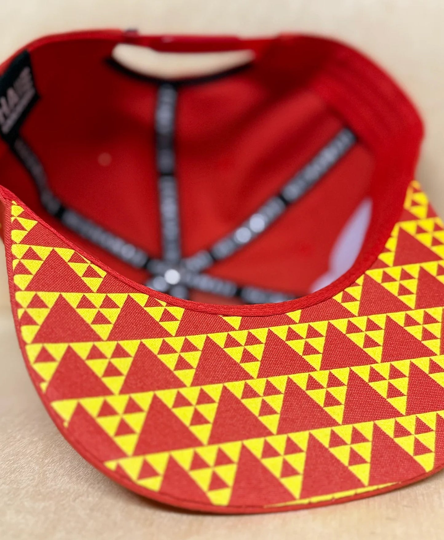 Kanaka 3D Puff Snapback Yellow on Red