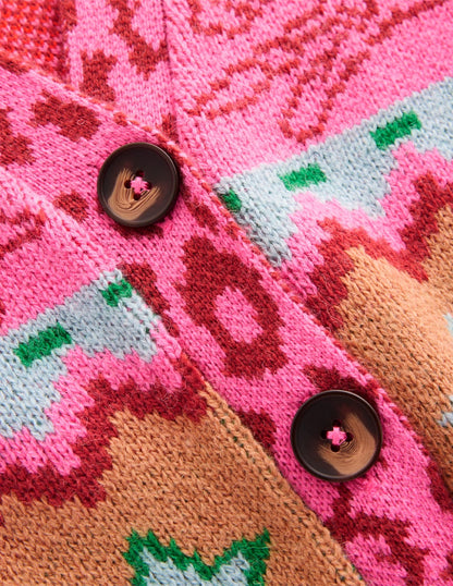 Quinn Boyfriend Cardigan-Camel, Cheetahs