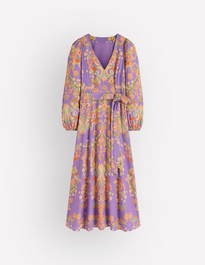 Florence Linen Blend Dress-Multi Enchanting Bouquet
