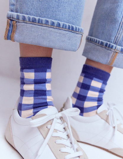 Gingham 3 Pack Socks-Gingham 3 Pack