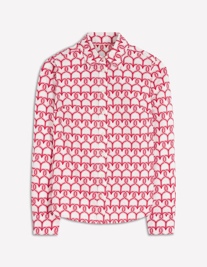 Sienna Cotton Shirt-Ivory, Heart Link