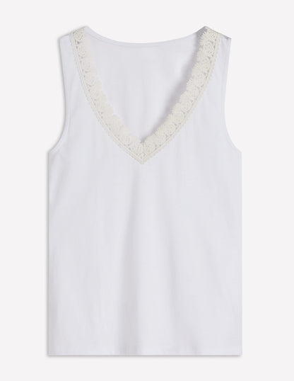 Supersoft V Neck Trim Vest-Brilliant White