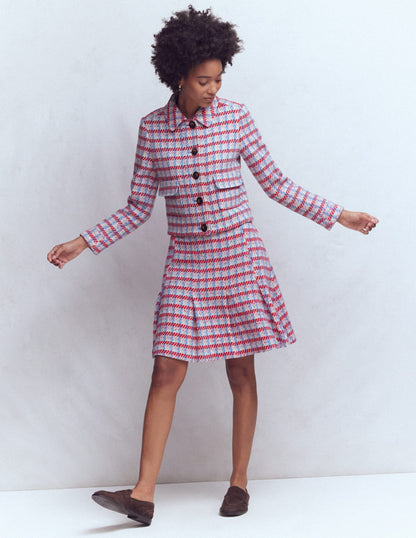 Lisburn Patch Pocket Jacket-Pink Textured