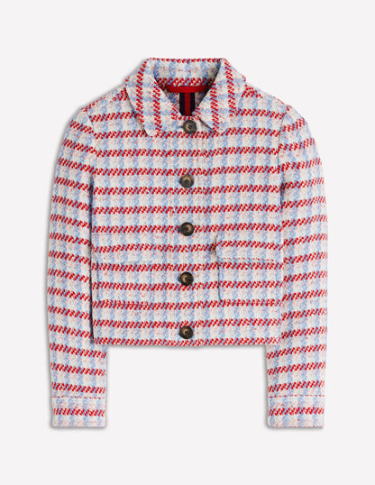 Lisburn Patch Pocket Jacket-Pink Textured