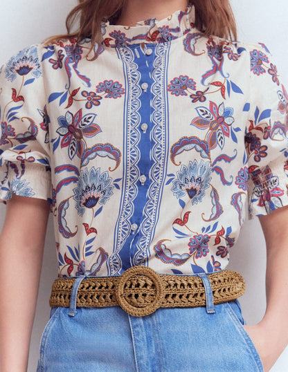 Interest Raffia Belt-Natural