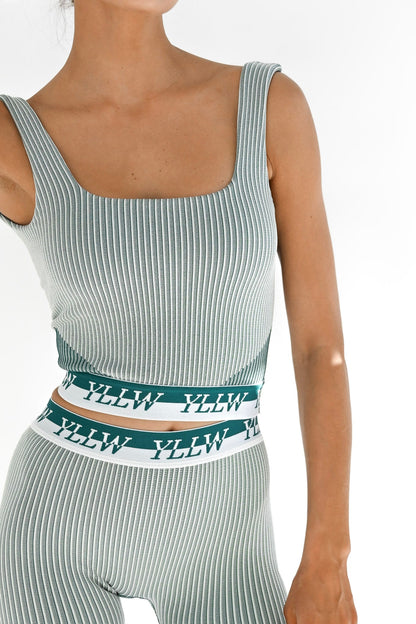 Juni Ribbed Tank — Verde