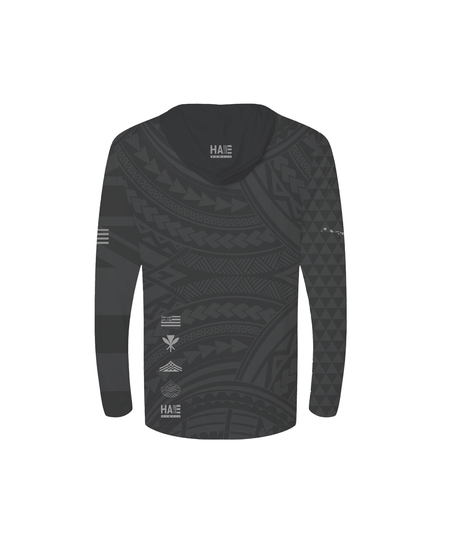 Aloha Aina Gray Youth Hooded Long Sleeve Drifit