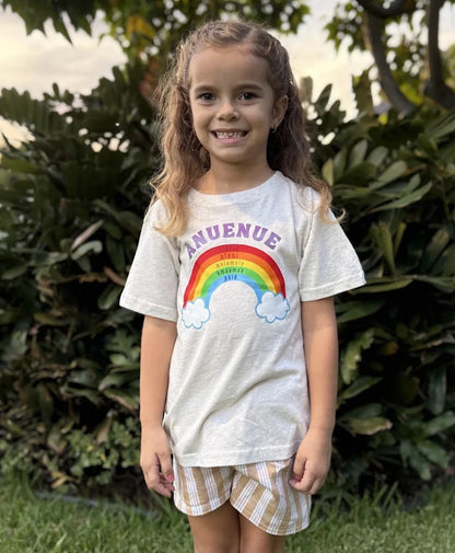 Anuenue Keiki Tee Natural Heather