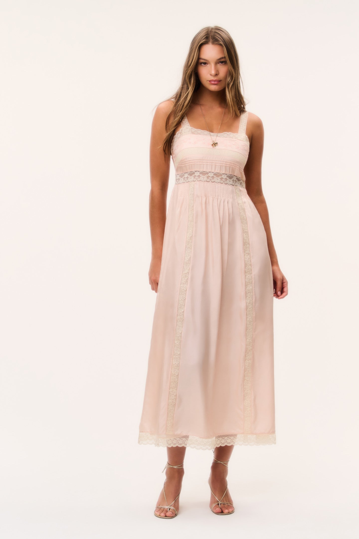 Cerys Silk Lace-Trimmed Maxi Dress