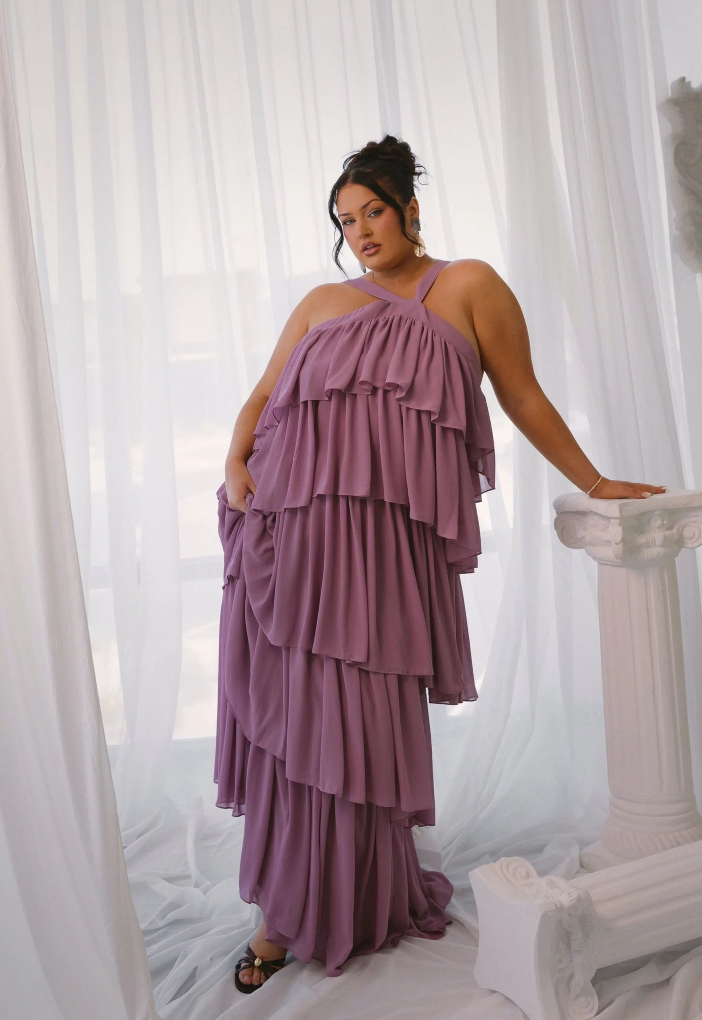 Cleo Low-Back Asymmetric Dress