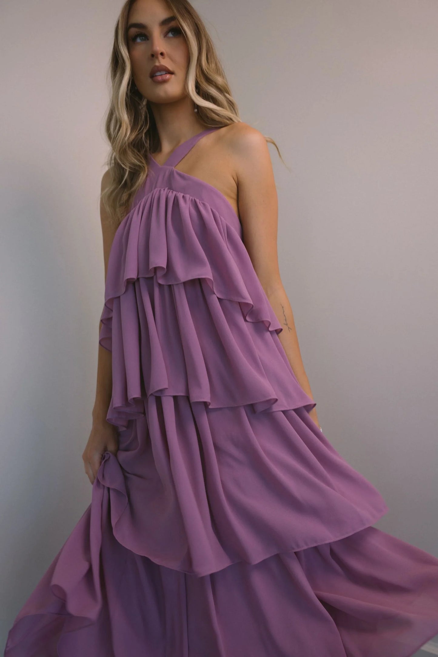 Cleo Low-Back Asymmetric Dress