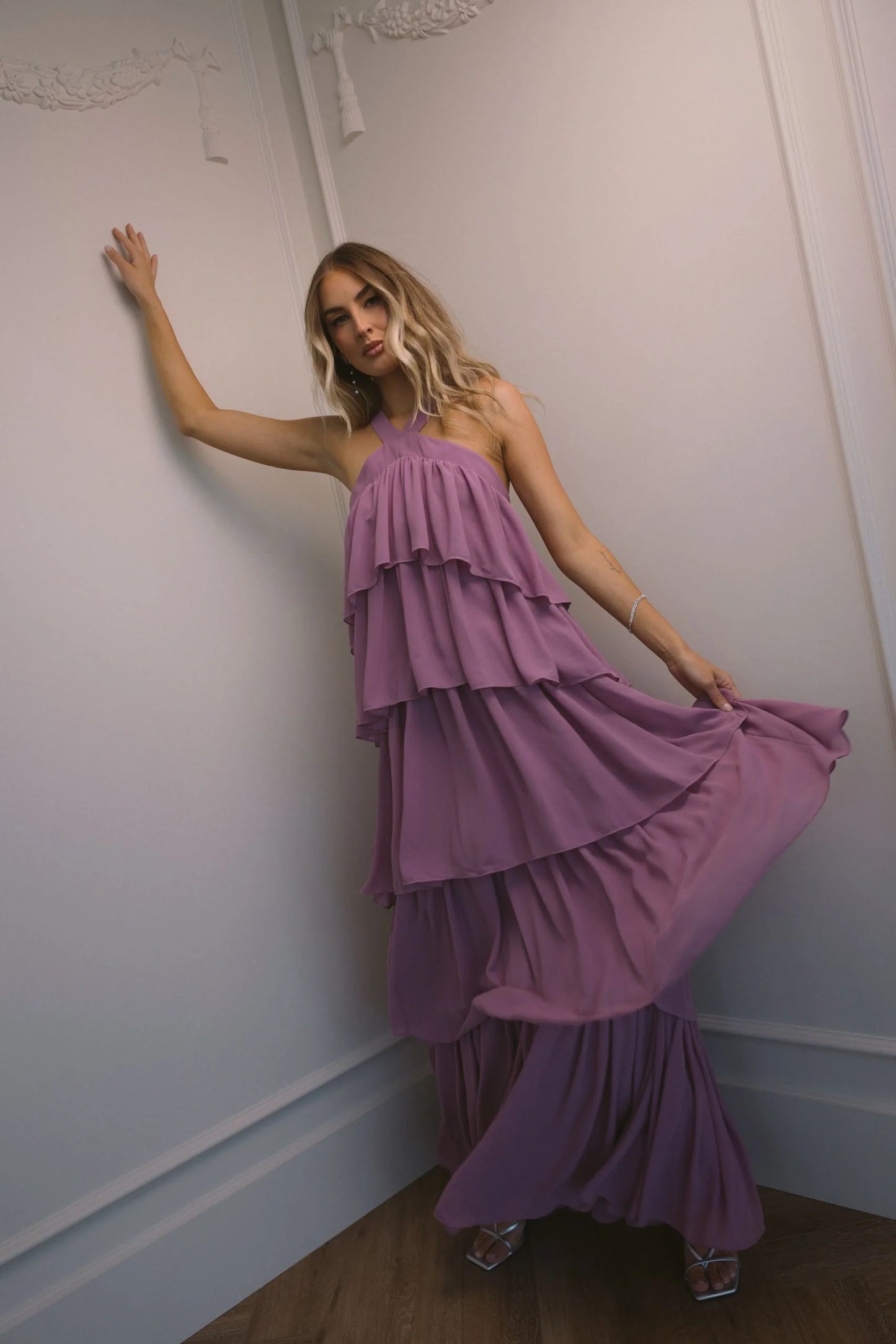 Cleo Low-Back Asymmetric Dress