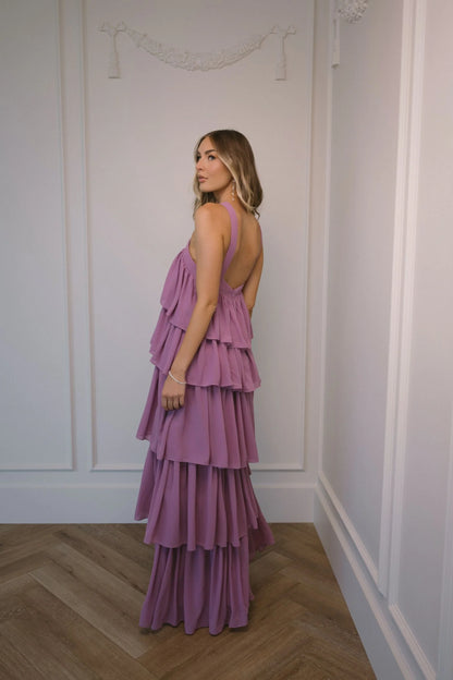 Cleo Low-Back Asymmetric Dress