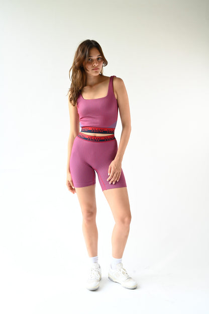 Juni Ribbed Tank — Rouge