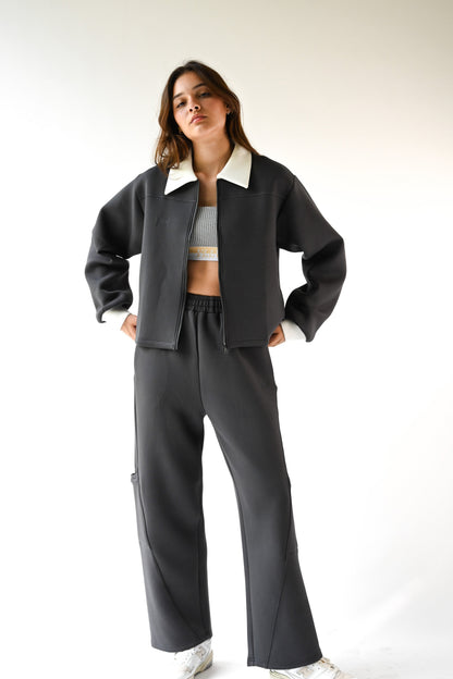Harry Knit Neoprene Pants — Charcoal