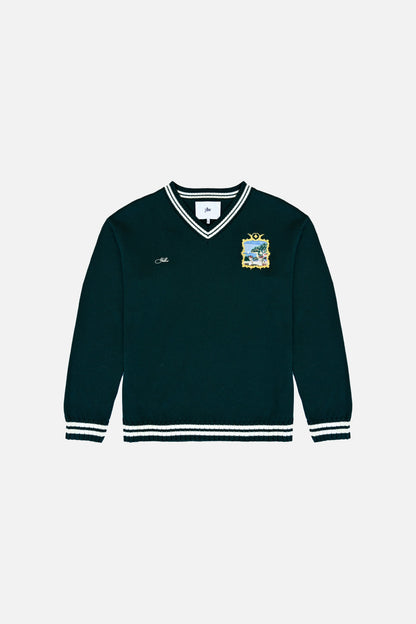 Seascape Cashmere Pullover—Emerald