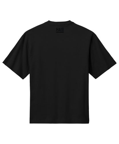 Hae Ulana Black on Black Drop Shoulder T-Shirt