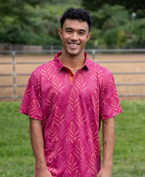 Heliconia Anywhere Polo Maroon