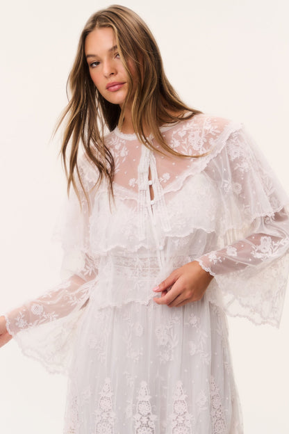 Tourelle Sheer Lace Blouse