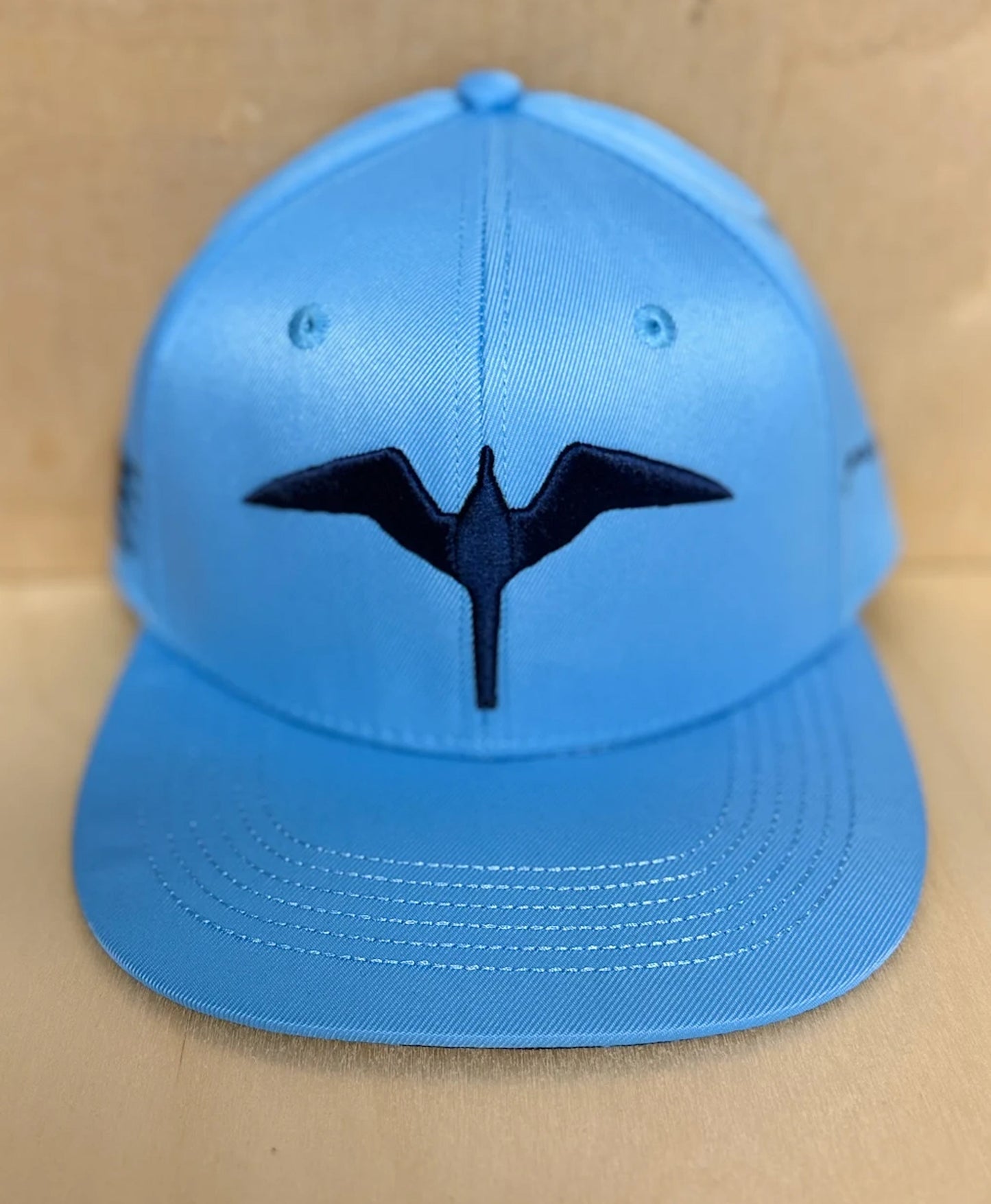 Iwa 3D Puff Snapback Navy on Light Blue