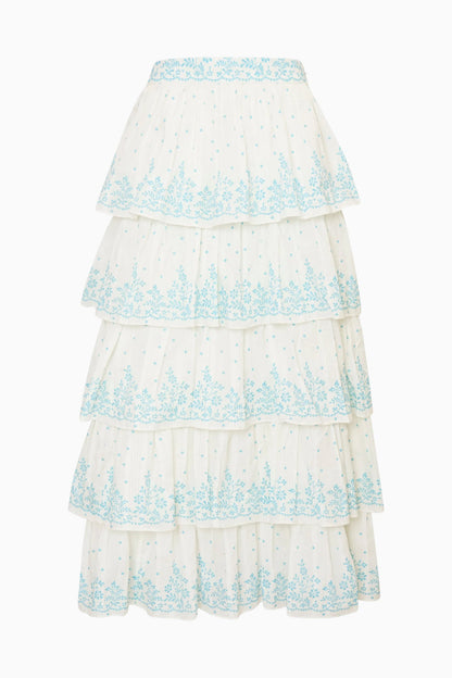 Re-Edition Julieta Cotton Tiered Maxi Skirt