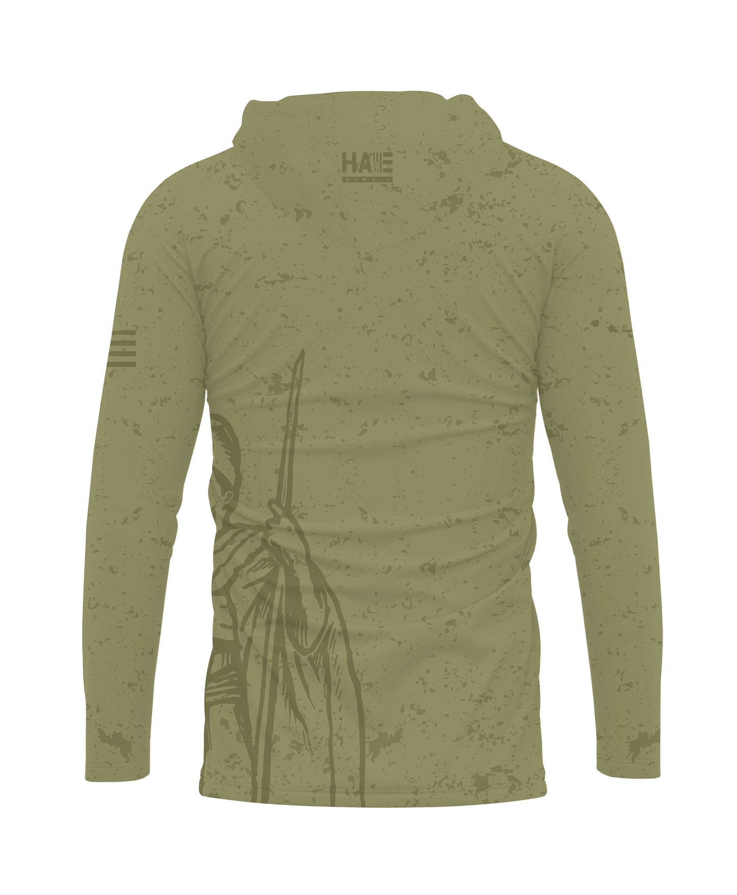 Kamehameha Hooded Longsleeve Drifit Olive