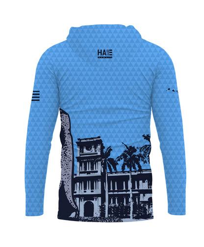 Kamehameha Light Blue Hooded Longsleeve Drifit