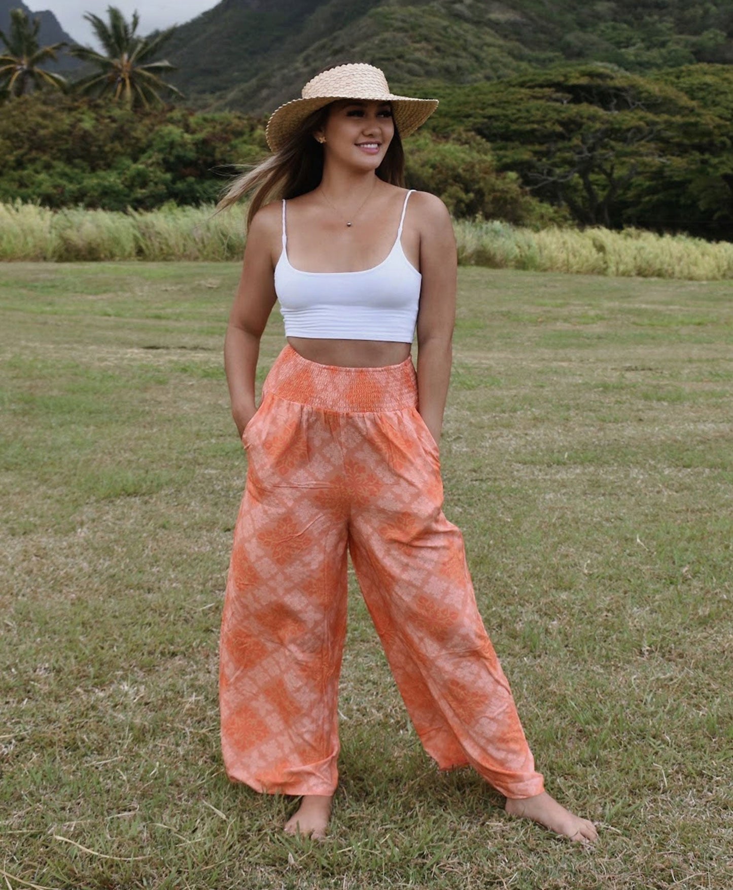 Kapa Kuiki Wāhine Palazzo Pants in POG