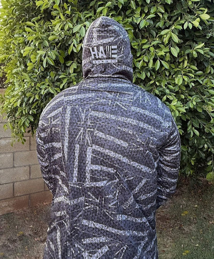 Ku'u Hae Hooded Long Sleeve Drifit Black