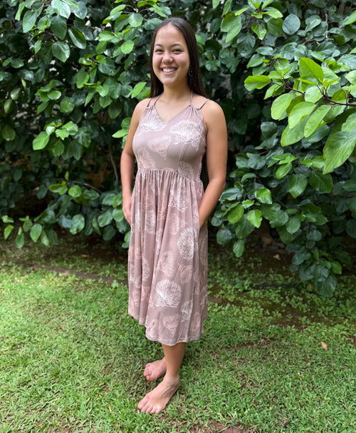 Kupulau Midi Dress 'Ōhi'a Lehua