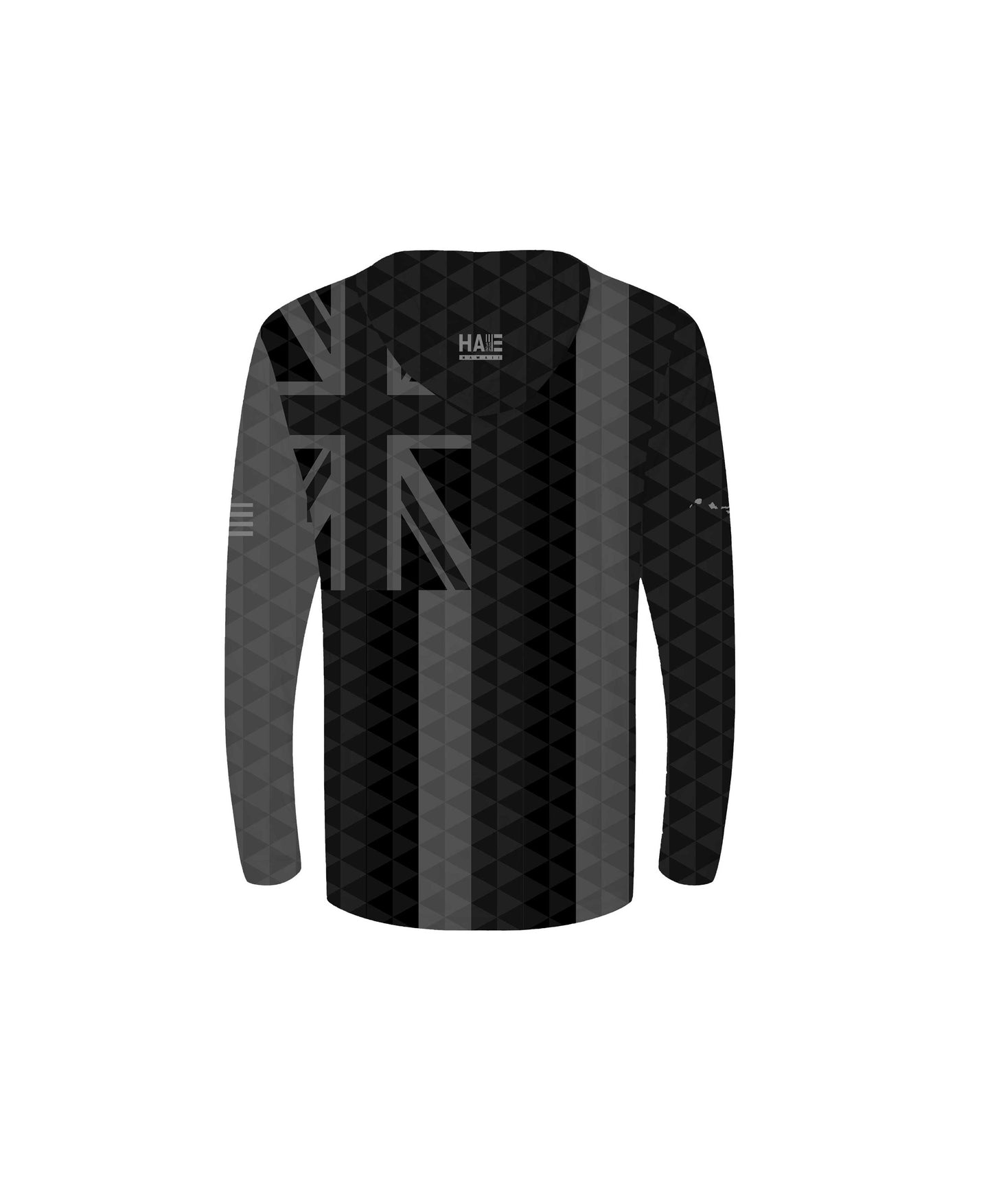 Hae Hawaii Youth Hooded Long Sleeve Drifit Black on Black