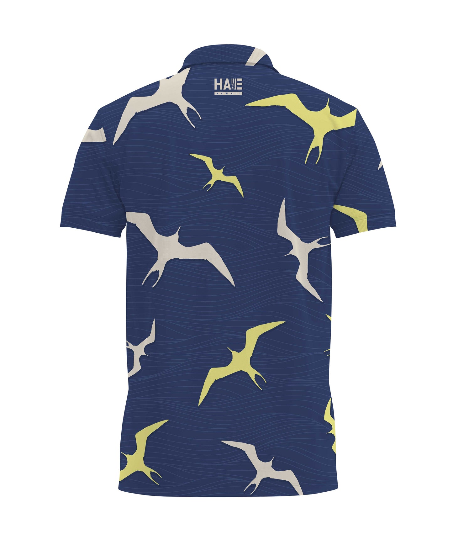 Na Iwa Waves Anywhere Polo in Navy