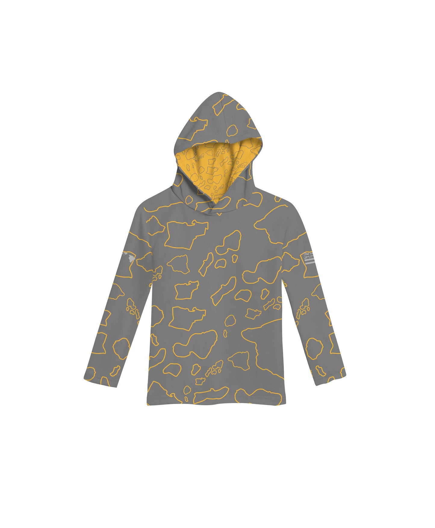 Namoku Toddler Hooded Longsleeve Drifit Gray Golden Rod