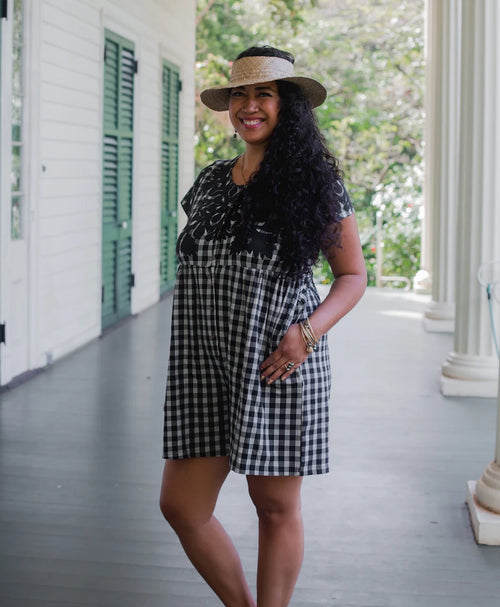 Palaka Kuiki Makana Romper in Black