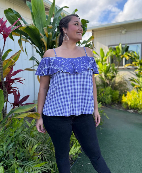 Palaka Kuiki Cold Shoulder Top Kula Lavender