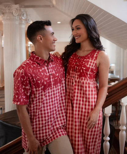 Palaka Kuiki Kane Pullover Lehua Red