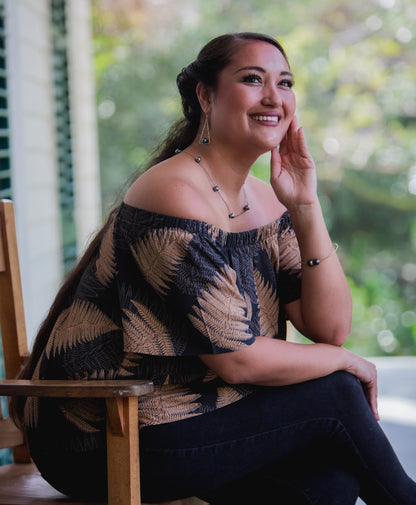 Palapalai Moana Top in Black