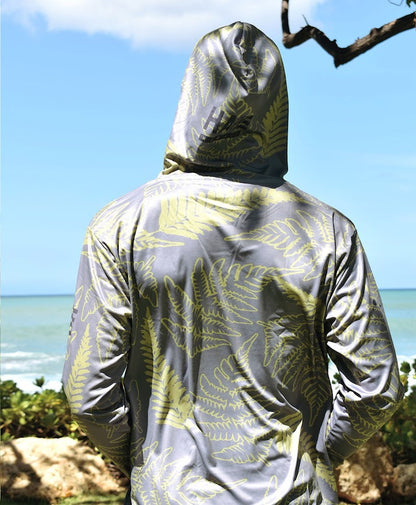 Palapalai Hooded Long Sleeve Drifit Gray Olive