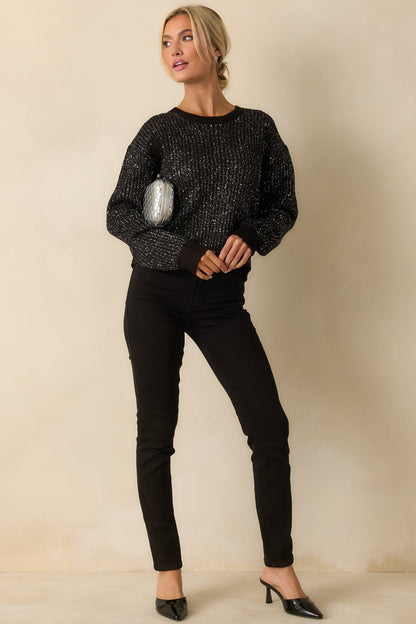 The Edge of It Black Stretch High Waist Jeans