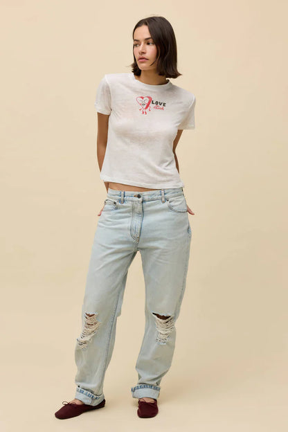 Love Sick Heart Burnout Vintage Tee