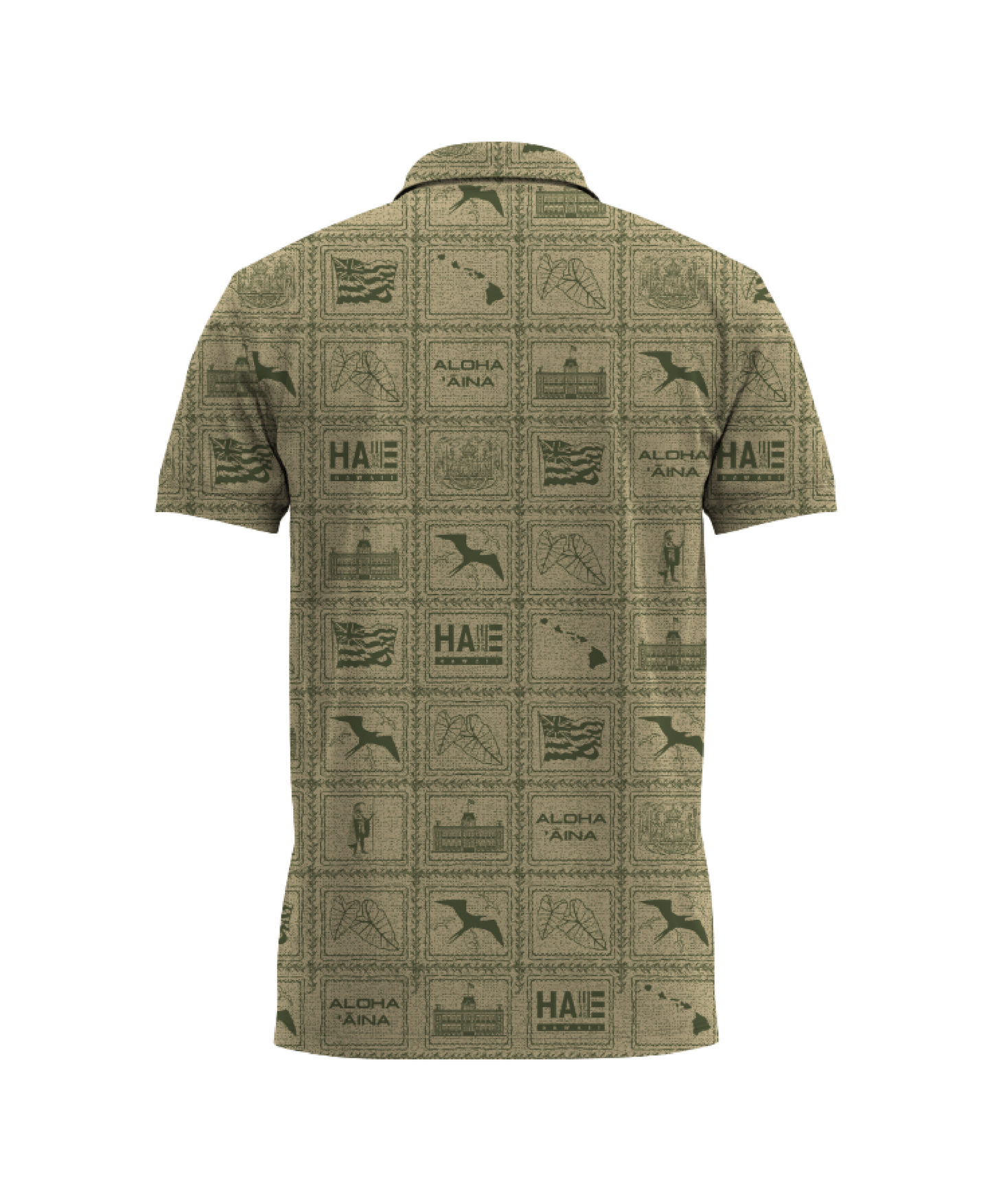 Vintage Hawaii Anywhere Polo Dusty Green