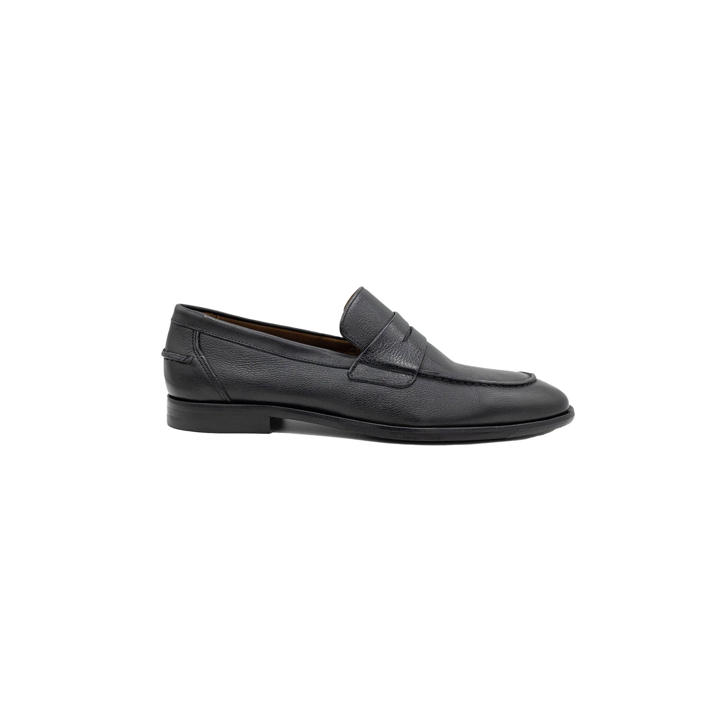 Naples Penny Loafers Black Leather
