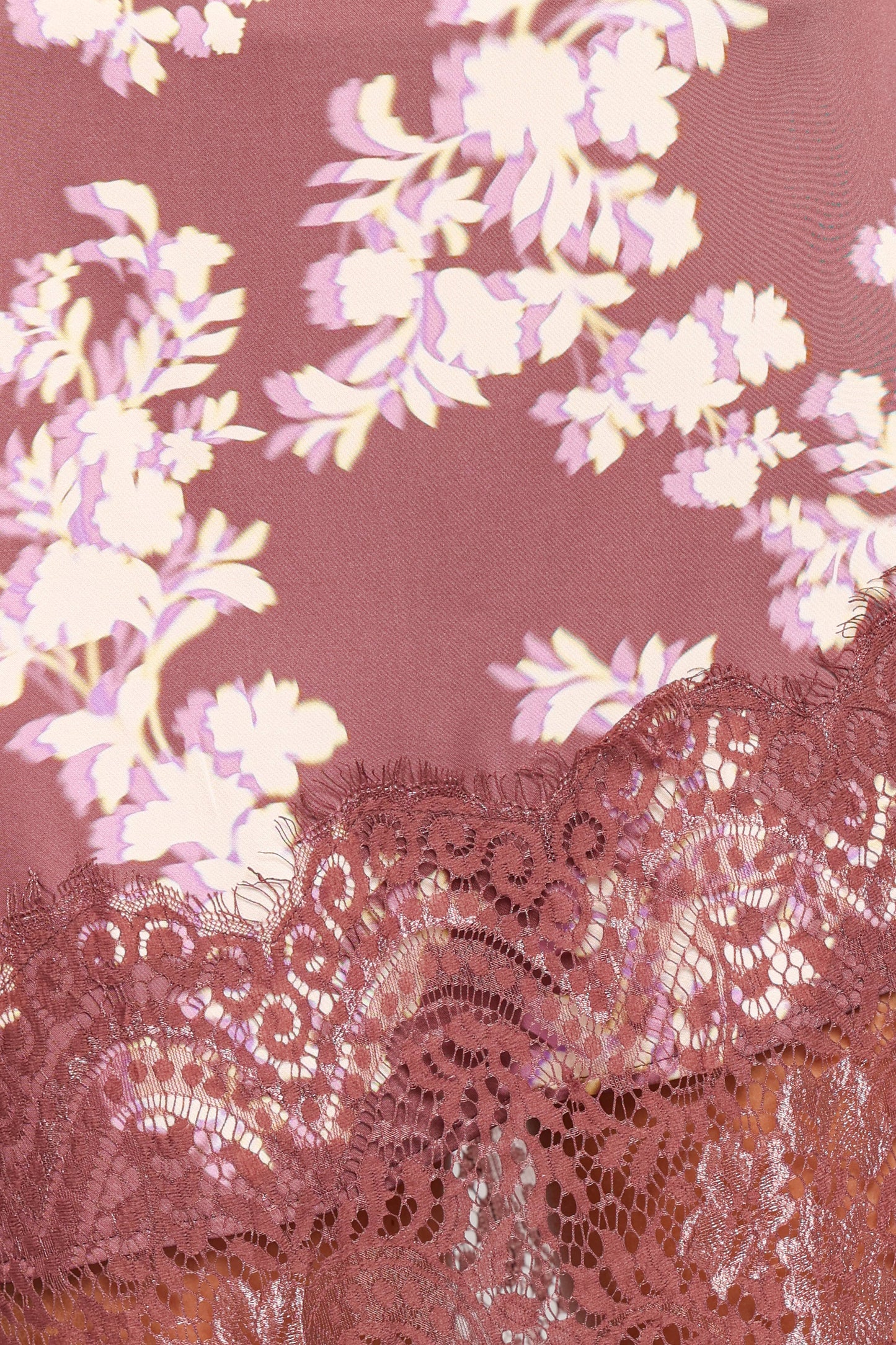 Ali Lace Trim Midi Skirt - Pink Rum Floral
