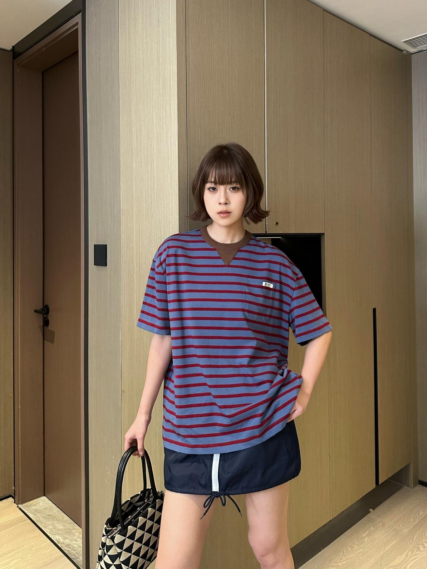 2026 New Triangle Brand Striped Pocket Short-Sleeve Shirt (CC940-A25)