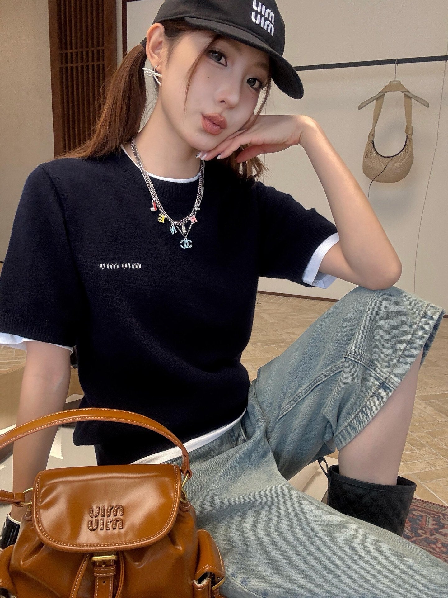 2026 New Style MM Faux Two-Piece Patchwork Sweater (CC936-A70)