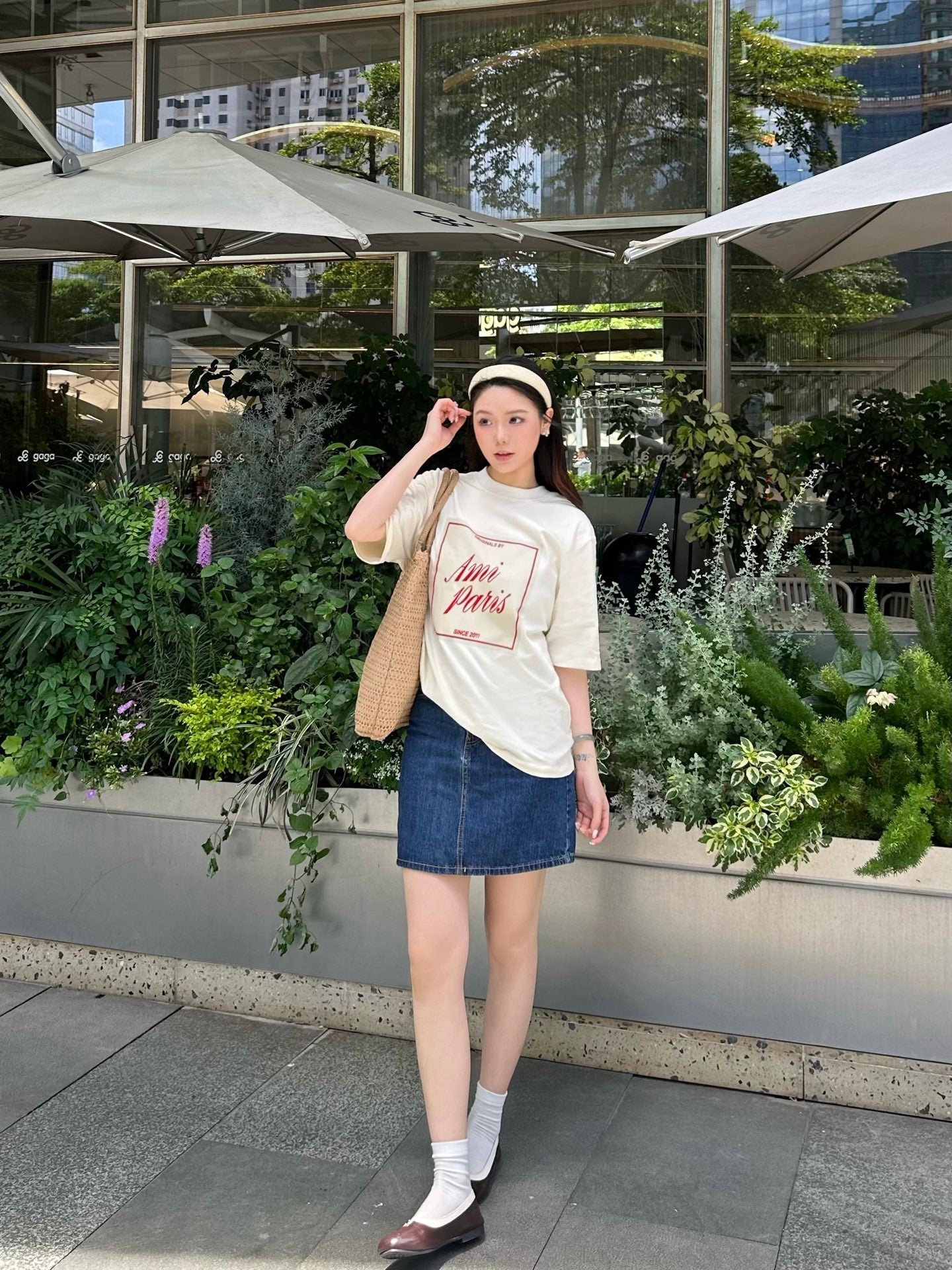 2026 Women’s Heart A Retro Print Short-Sleeved T-Shirt (EE421)