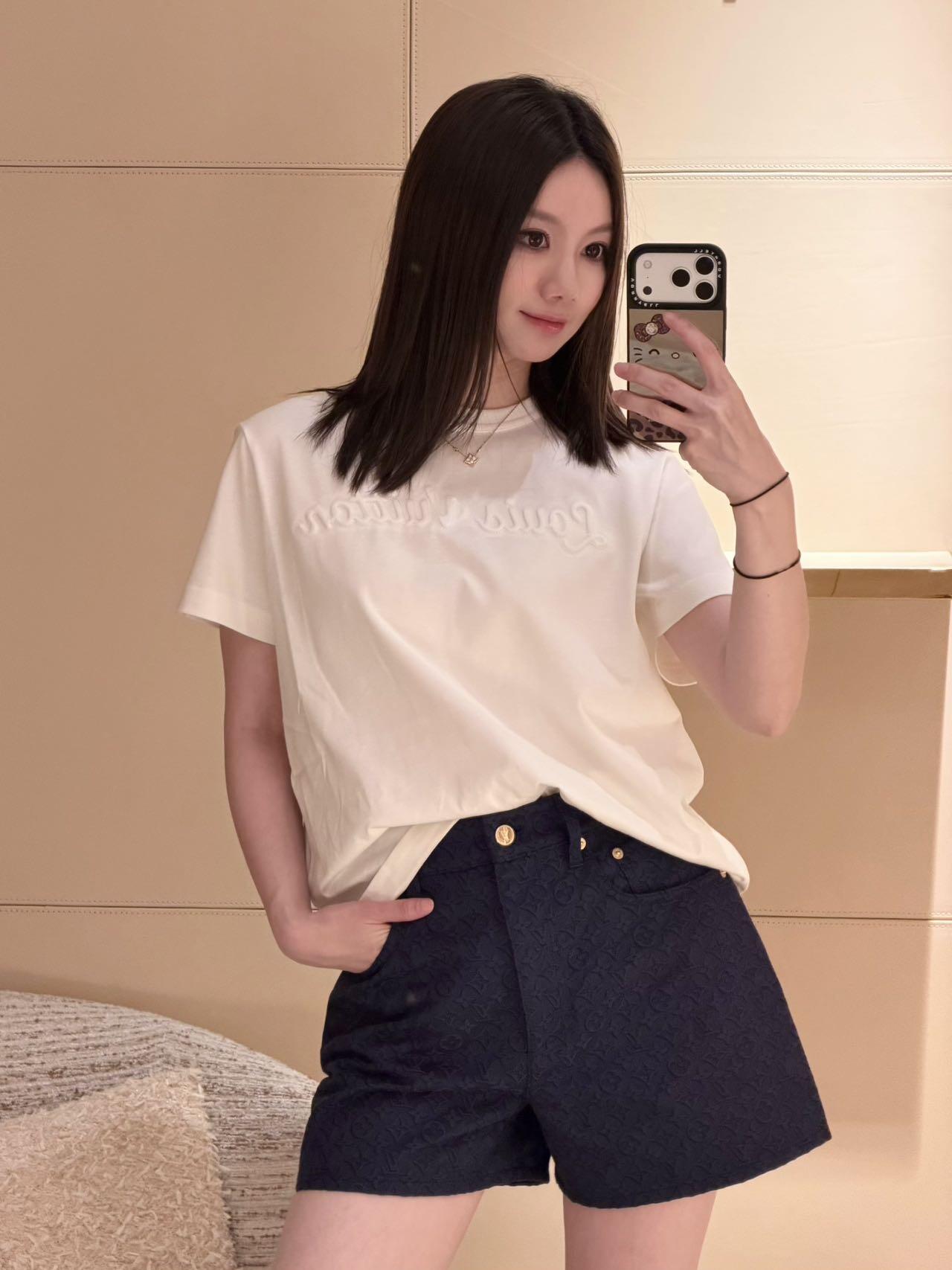 2026 Women’s LY Logo Embroidered Short-Sleeved T-Shirt (EE409)